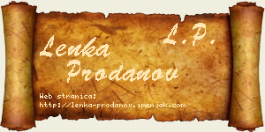 Lenka Prodanov vizit kartica